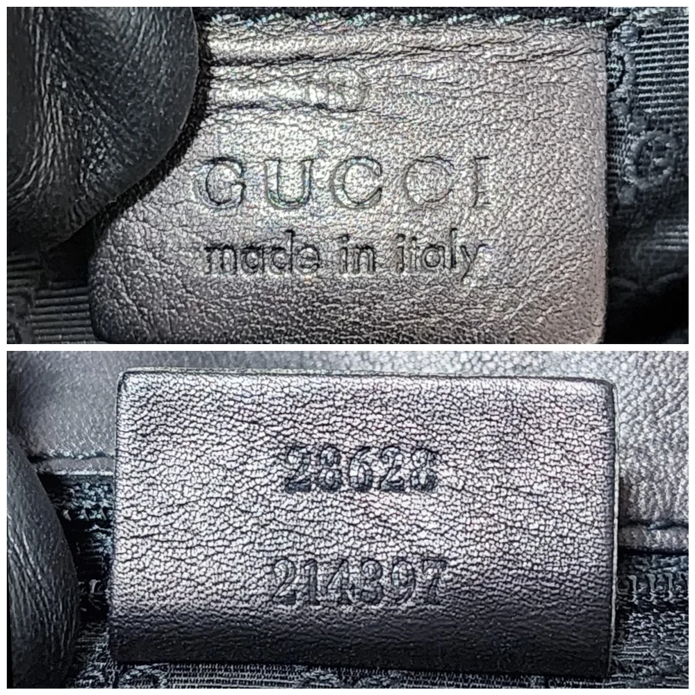 GUCCI Vintage Jackie Hobo Denim Bag Black
